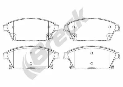 Комплект тормозных колодок, дисковый тормоз BRECK купить